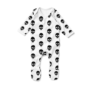 Footed Romper - Skulls