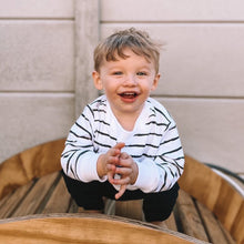 Load image into Gallery viewer, Sweater Set - Stripe White/ Black
