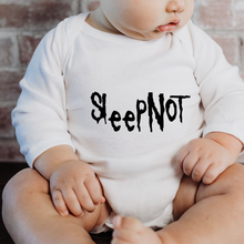 Load image into Gallery viewer, SALE - Long Sleeve Onesie - Sleepnot WHITE
