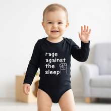 Load image into Gallery viewer, SALE - Long Sleeve Onesie - Rage Against the Sleep
