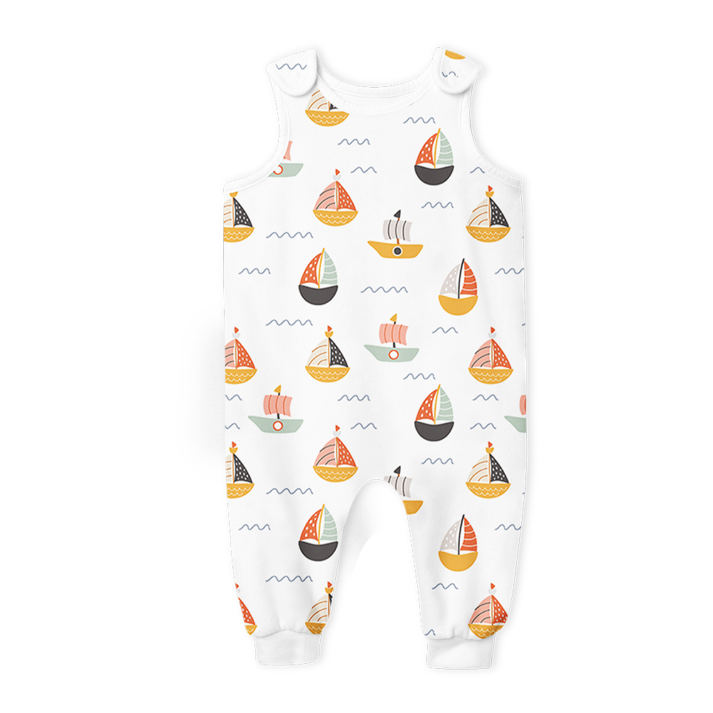 SALE - Summer Romper - Sail Boats