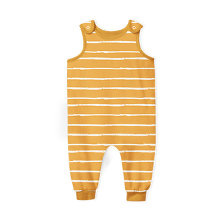 Summer Romper - Stripe Mustard