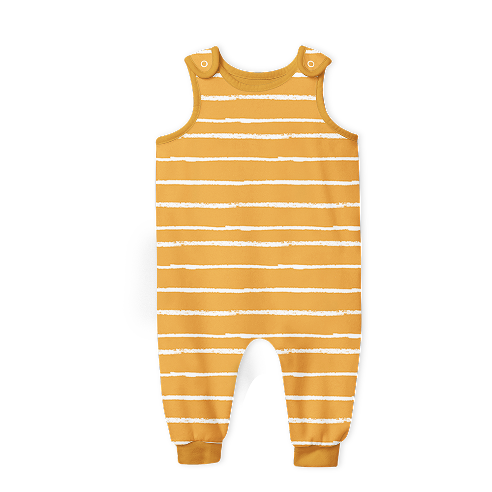 Summer Romper - Stripe Mustard