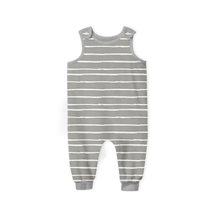 Summer Romper - Stripe Grey