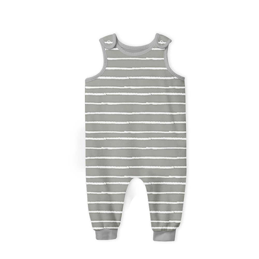 Summer Romper - Stripe Grey