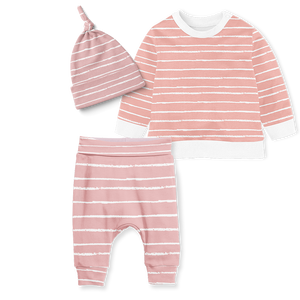 Sweater Set - Stripe Blush