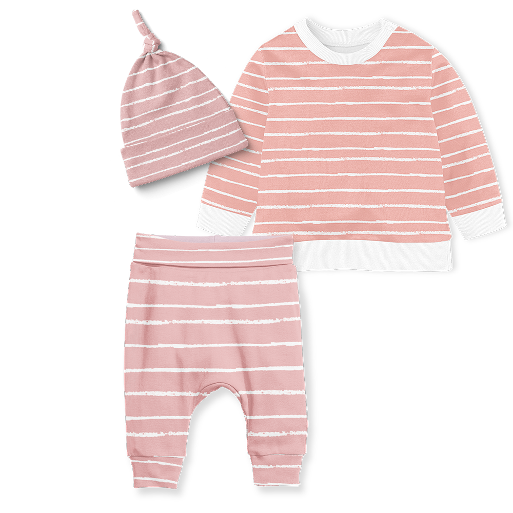 Sweater Set - Stripe Blush