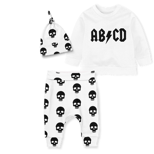 3 - Piece Sweater/Jogger Pants/Beanie Set - Skulls / abcd
