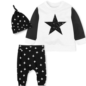 Sweater Set - Star/ Cross White