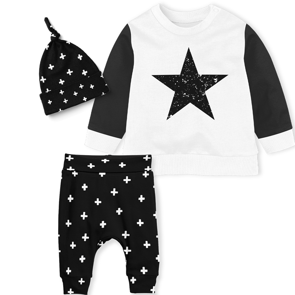 Sweater Set - Star/ Cross White