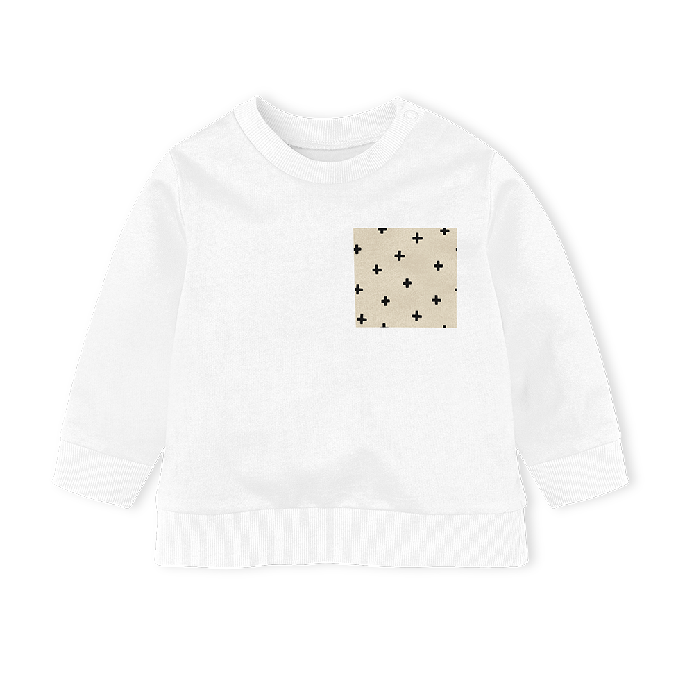 Sweater - White/Cross Stone Black