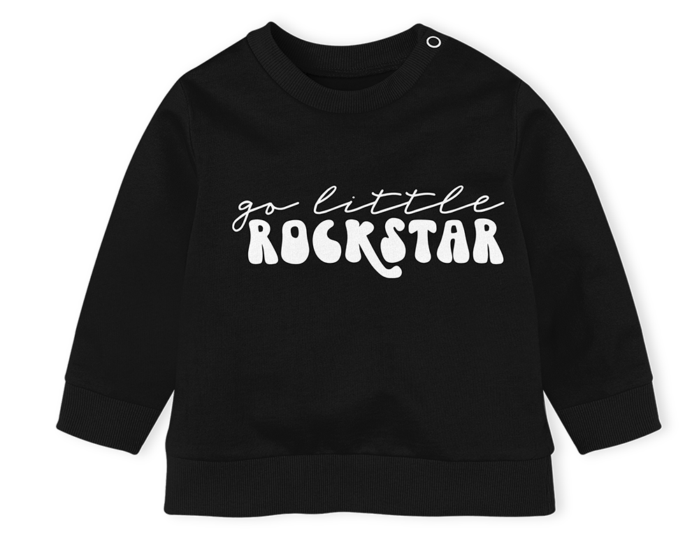 Sweater - Go Little Rockstar Black