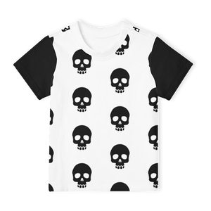 Short Sleeve T-Shirt - Skulls Black Sleeve