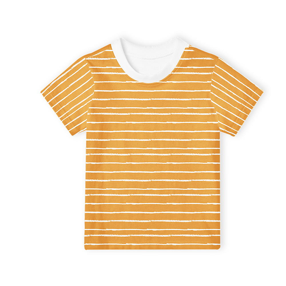 Short Sleeve T-Shirt - Stripe Mustard