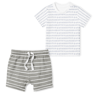 2-Piece T-Shirt/Shorts Set - Grey morse