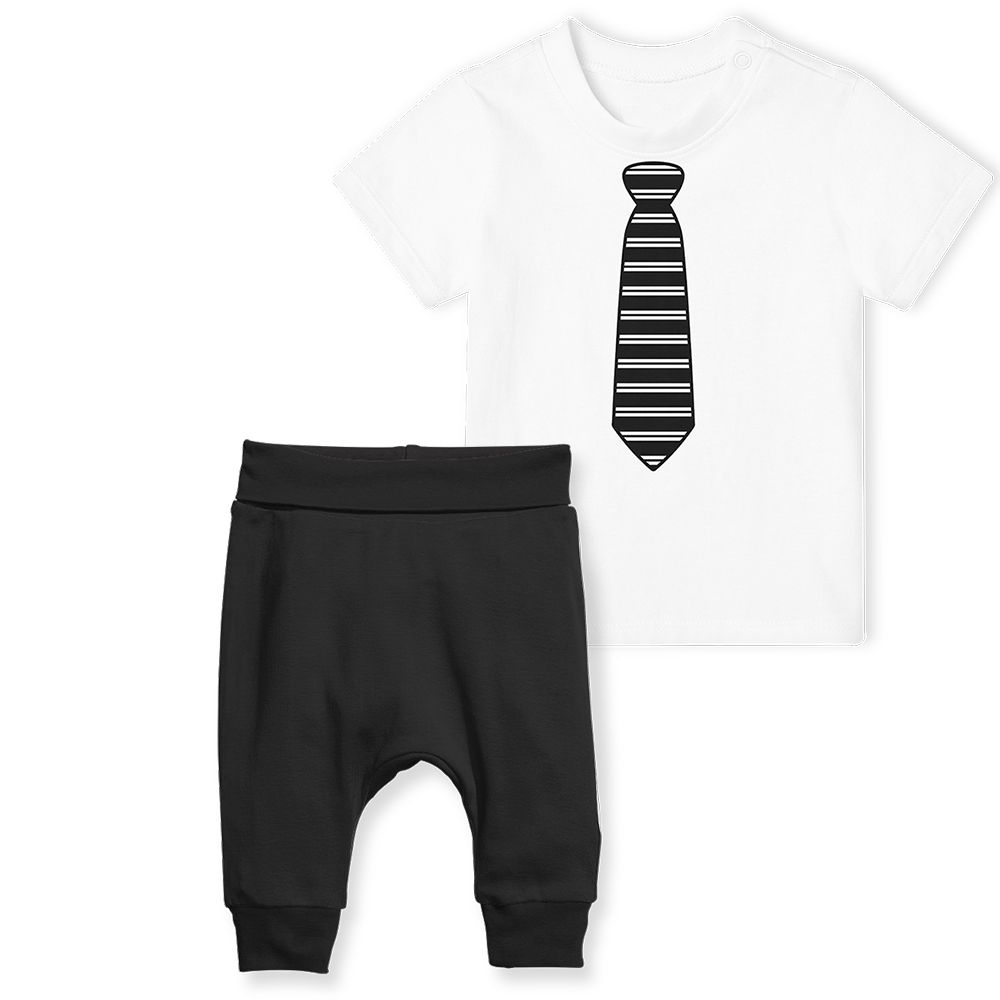 2 -Piece Jogger/ T.Shirt - Black Tie