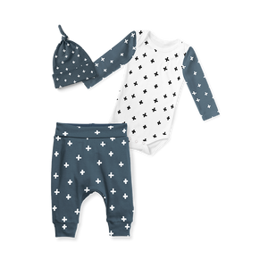 3-Piece Jogger/Onesie/Beanie Set - Midnight Cross