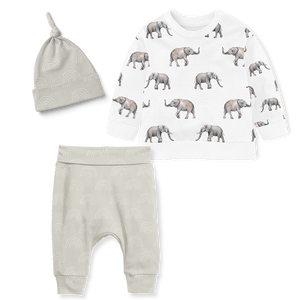 Sweater Set - Arc Stone/ Elephants