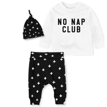 Load image into Gallery viewer, Sweater Set - No Nap Club/Cross Black
