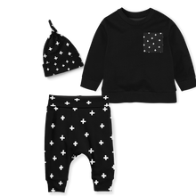Load image into Gallery viewer, Sweater Set - Black/ Cross White
