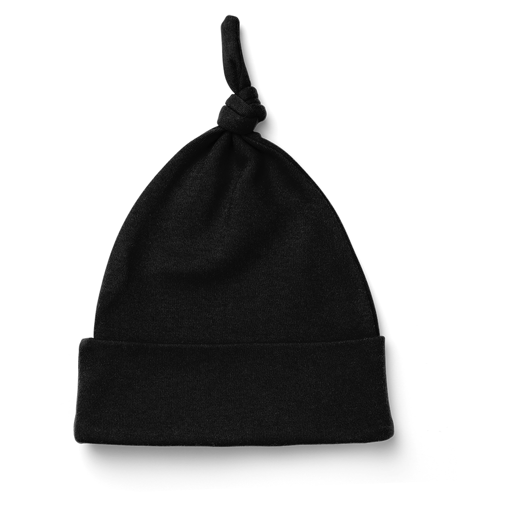 Baby Basics Knot Beanie - Black – Blessed Baby Online