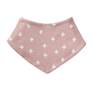 Bandana Bib - Cross Pink