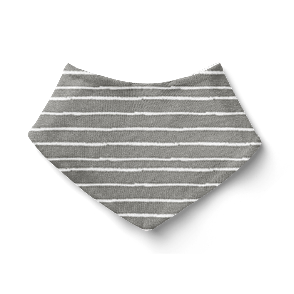 Bandana Bib - Stripe Grey