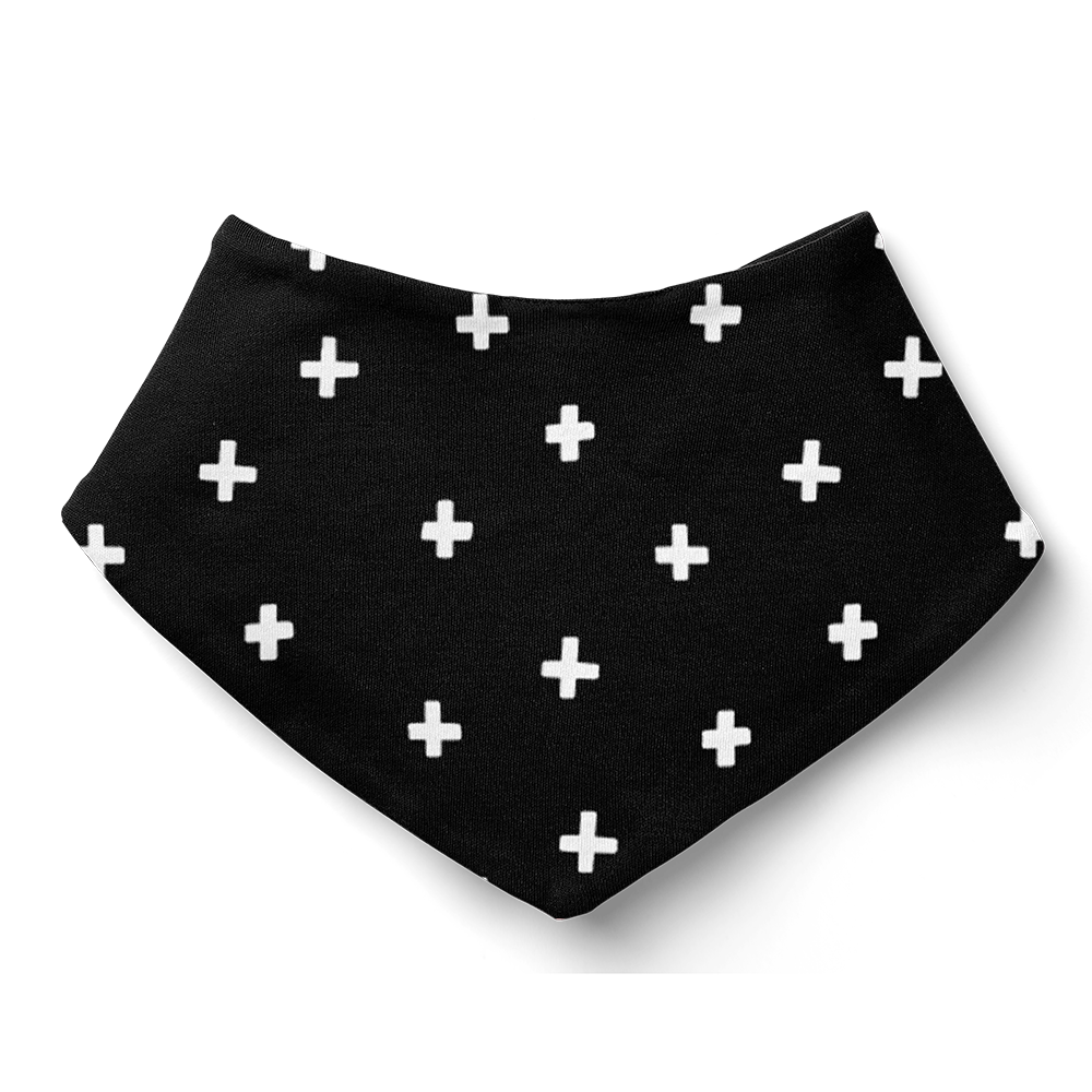 Bandana Bib - Cross White/B