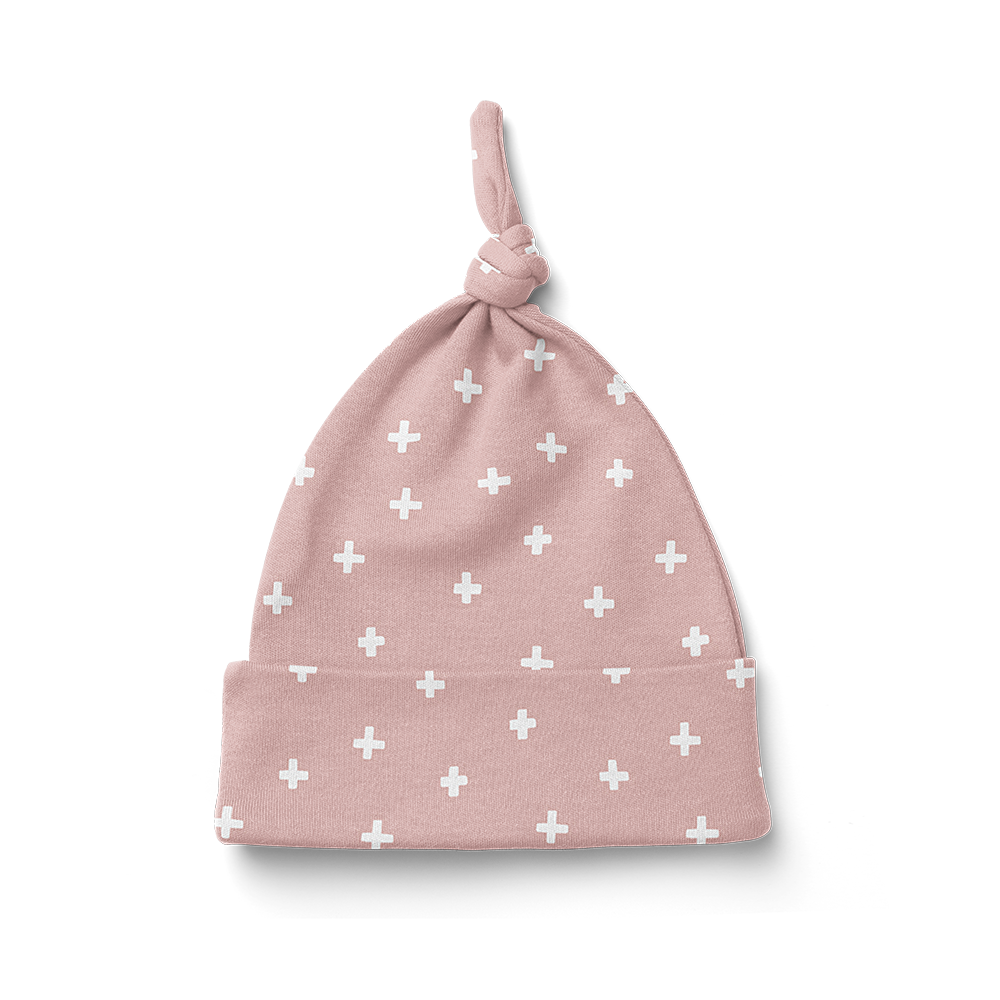 Knot Beanie - Cross Pink
