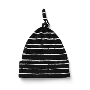 Knot Beanie - Stripe Black