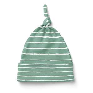 Knot Beanie - Stripe Sage