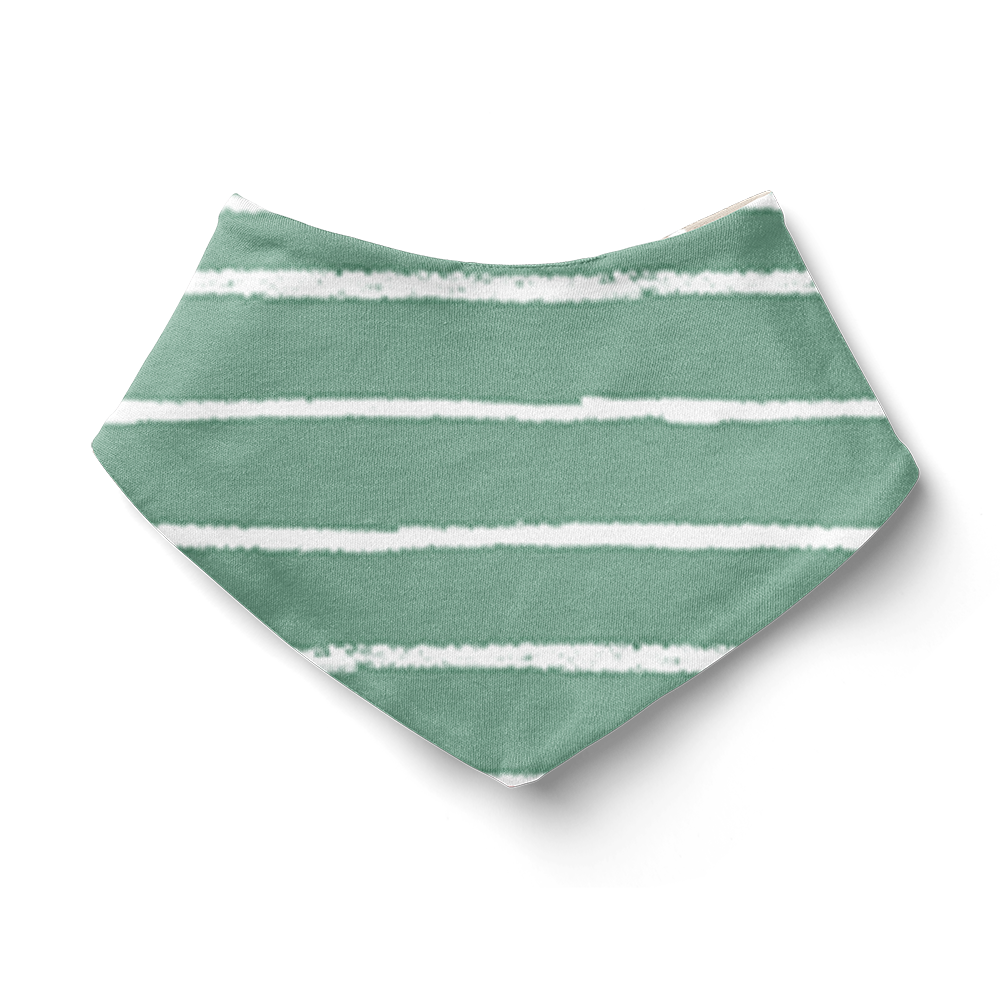 Bandana Bib - Stripe Sage