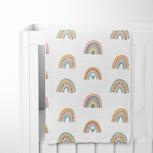 Swaddle Blanket - Rainbow Pastel