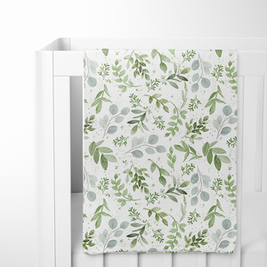 Swaddle Blanket - Watercolour leaves