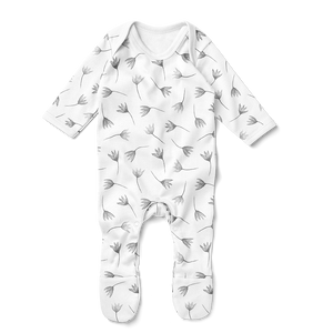 Footed Romper - Painted Flowers