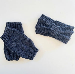 Knitted Leg Warmers and Headband set