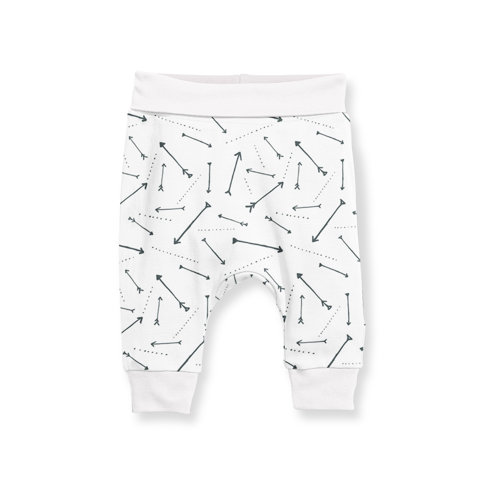 Jogger Pants - Arrows & White
