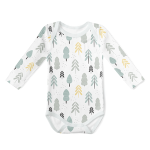 2-Piece Long Sleeve Onesie Set - Forest and Forest Tree Blue