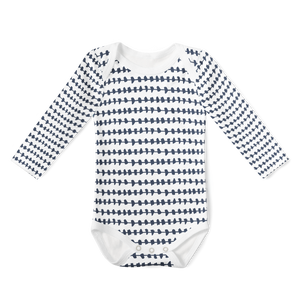 Long Sleeve Onesie - Morse Midnight Blue