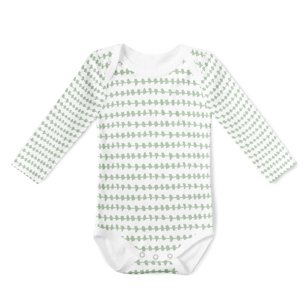 Long Sleeve Onesie - Morse Sage