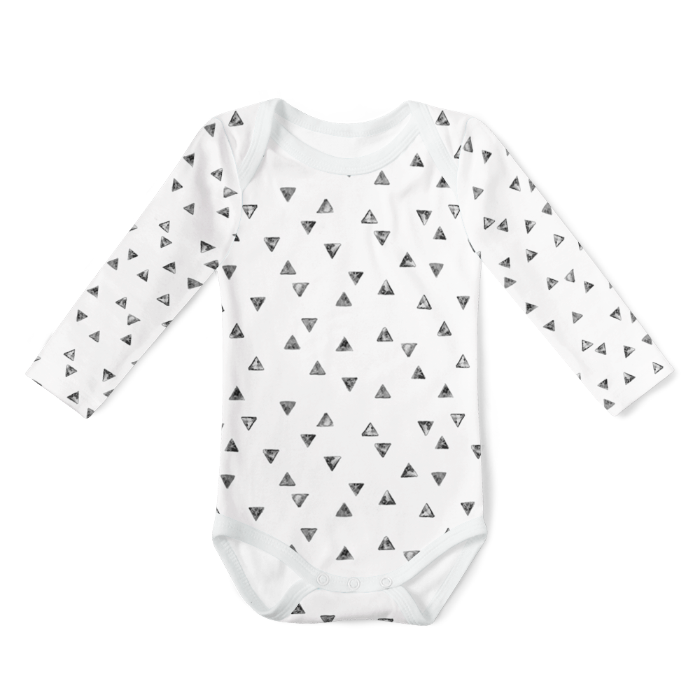 Long Sleeve Onesie - Painted Triangle