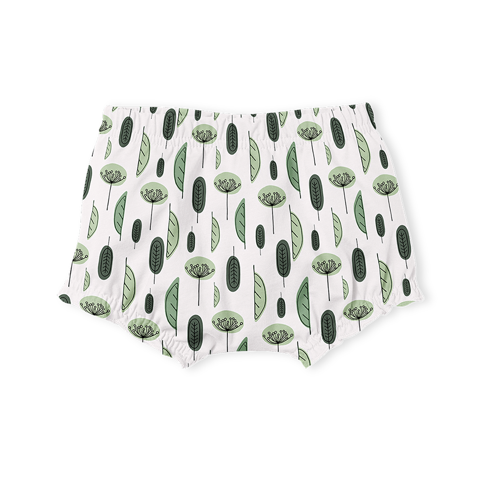 Nappy Cover Pants - Green Leaves