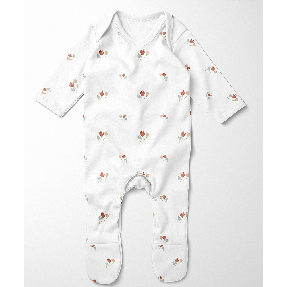 Footed Romper -Autumn Floral