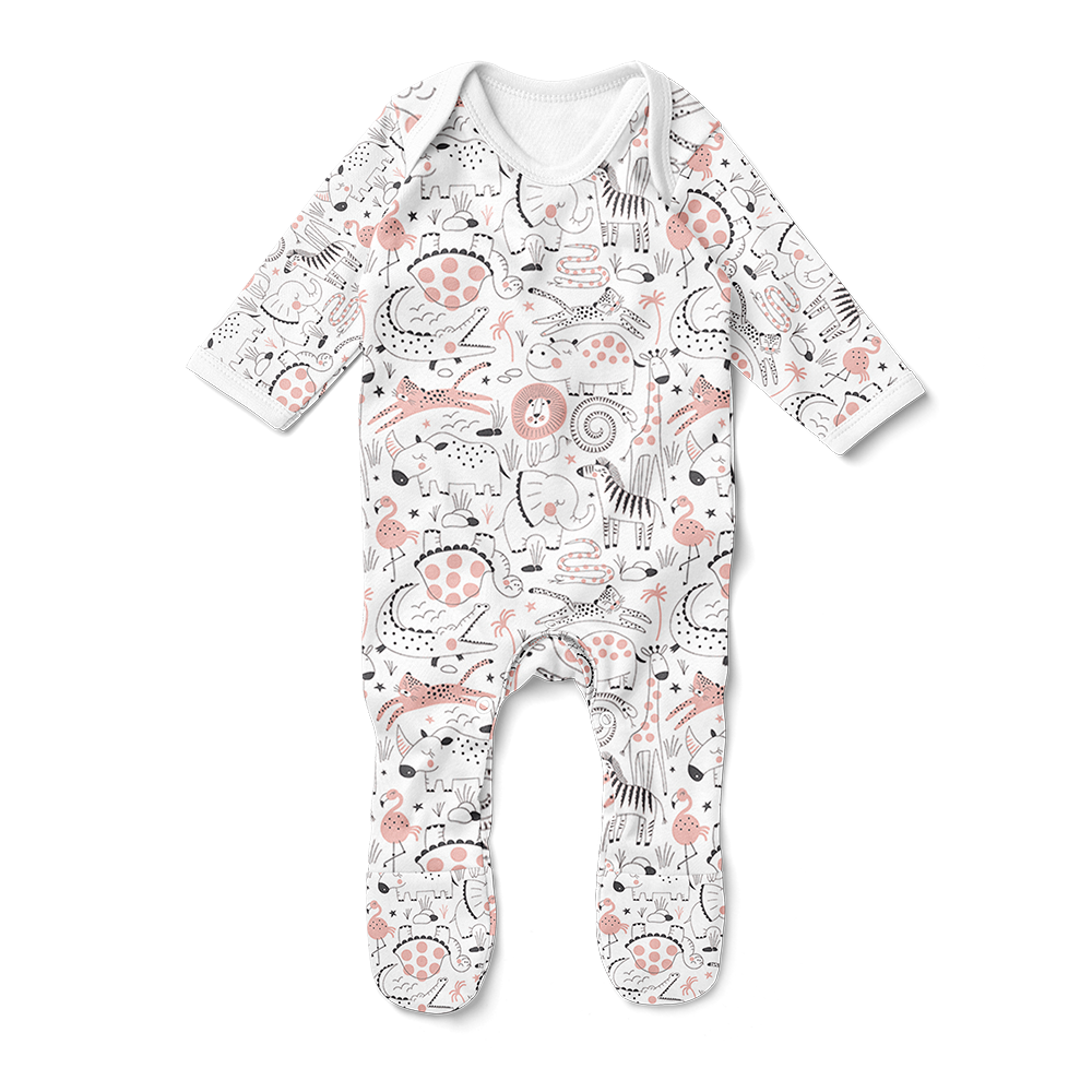 Footed Romper - Menagerie