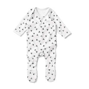 Footed Romper - Painted Triangles