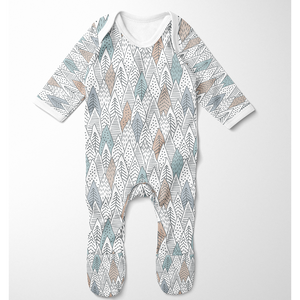 Footed Romper - Winter Tree