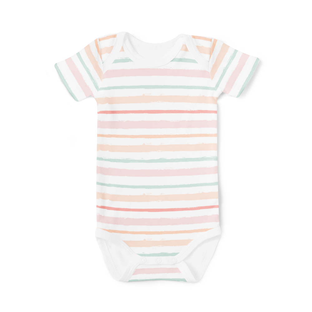Short Sleeve Onesie - Candy Stripes