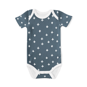 Short Sleeve Onesie -Cross Midnight