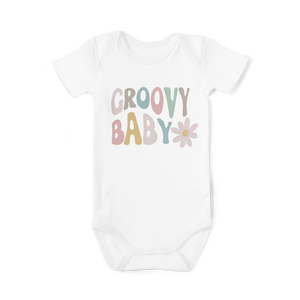 SALE - Short Sleeve Onesie - Groovy baby
