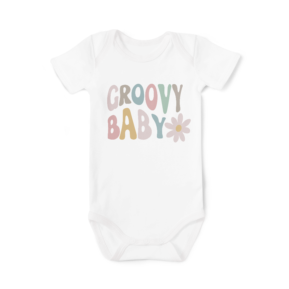 SALE - Short Sleeve Onesie - Groovy baby